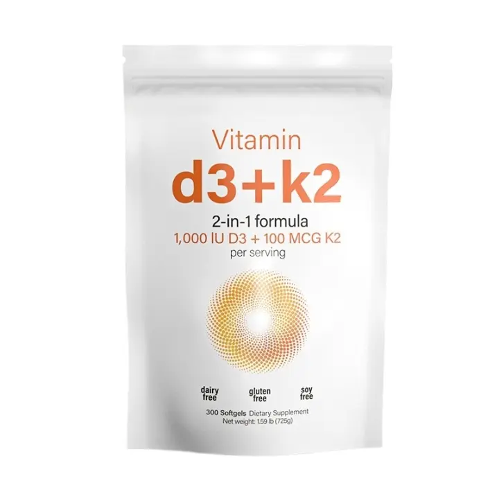 Cápsulas 180 cápsulas Vitamina D3+K2 Sup - 1
