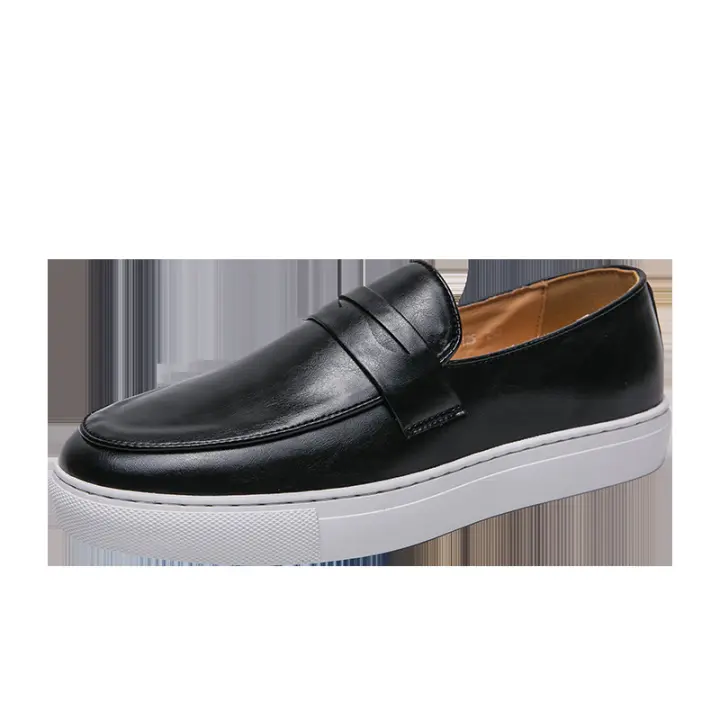 Nuevos Mocasines Bajos De Moda Para Hombres, Zapatos De Cuero Deportivos Casuales De Cabeza Redonda - 1