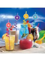 Pajitas reutilizables de plástico para Donuts, suministros para fiestas de cumpleaños, Baby Shower, decoración de cumpleaños, 8 unidades - details 0