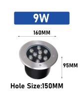 Lámpara de Via de Acero Inoxidable LED Enterrada Iluminación Exterior IP67 900 Lúmenes de Brillo - details 0