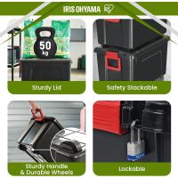Caja de almacenamiento de plástico grande Caja de garaje de 60 l Lote de 3 SIA-60 Negro Apilable - details 32