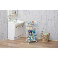 Servicio de cocina, almacenamiento, 2 estantes, 1 cesta de almacenamiento, con ruedas, cocina, sala de estar - Kitchen Wagon CW-005 - Marrón - details 31