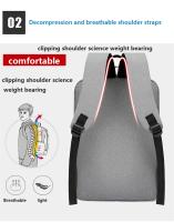 Mochila De Negocios impermeable para hombre, morral escolar con USB de 15,6 pulgadas, para ordenador portátil, de gran capacidad - details 10