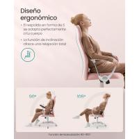 Silla ergonómica para Sala de Reuniones, Asiento Giratorio, Asiento Acolchado, Regulable en Altura e inclinable, Capacidad de Carga 120 kg, Negro - details 27