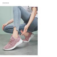 Zapatillas deportivas informales huecas y transpirables con suela suave para mujer, de malla ligera - details 6