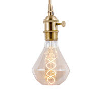 Bombilla Edison Vintage de 4W, bombilla LED amarilla cálida de 2300K, filamento suave Retro E27, corazón de cinco estrellas, G95, diamante para lámpara de decoración - details 19