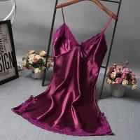 Camisón de satén chino para mujer, ropa de dormir Sexy, bata de baño de encaje, vestido de noche informal para el hogar, novedad de verano - details 12