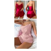 Camisón de seda simulada verano nuevo colgante casual rocío transpirable hielo seda pijamas - details 2