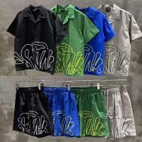 Syna World Drill Summer Shorts Set Camisa de manga corta de algodón Hip Hop para hombre - details 5