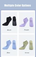 Calcetines de Yoga con espalda descubierta para mujer, medias deportivas antideslizantes de silicona para interior de baile, Ballet, Fitness, entrenamiento de algodón, Pilates, gran oferta, 3 pares - details 7