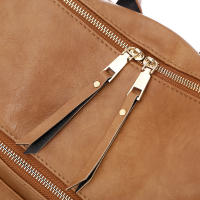 Mochila de Cuero Suave PU para Mujer Impermeable Multibolsillos Ideal para Trabajo, Escuela y Viaje - details 4