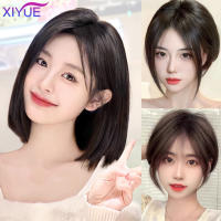 XIYUE-Parche de peluca con flequillo de trébol de cuatro hojas para mujer, pelo sintético suelto y alto con parte superior de calavera que cubre el cabello blanco - details 5