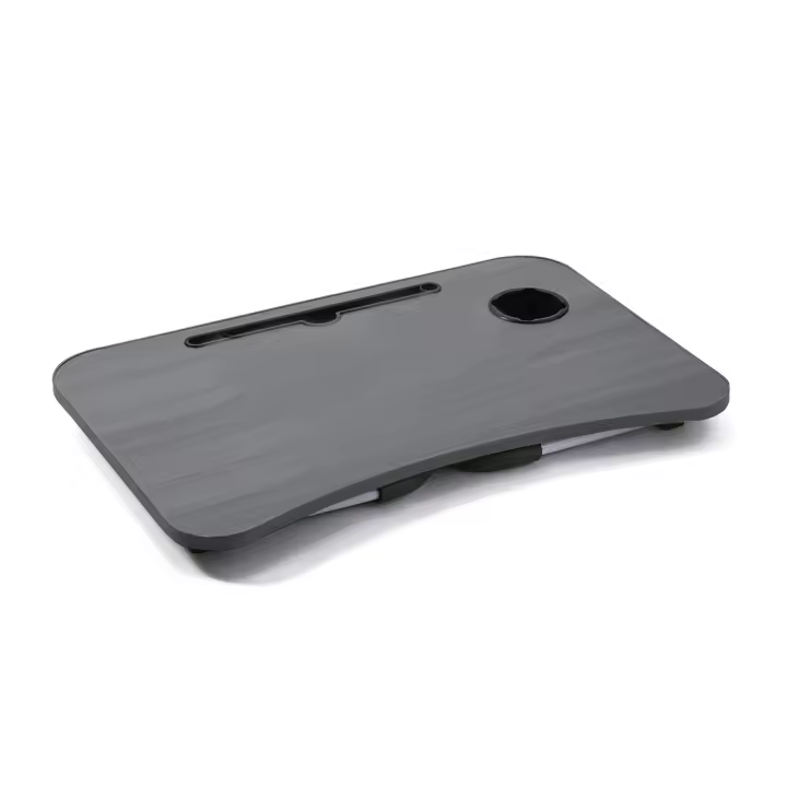 Mesa Plegable para Laptop de Madera y Metal Ideal para Sofá o Cama Accesorio Multiusos para Desayuno, Leer o Trabajar Tamaño 40x60x27 cm - 1
