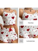 Conjunto de Pijamas para Mujer de 2 Piezas Ropa de Dormir Suave sin Mangas y Pantalones Cortos - details 11