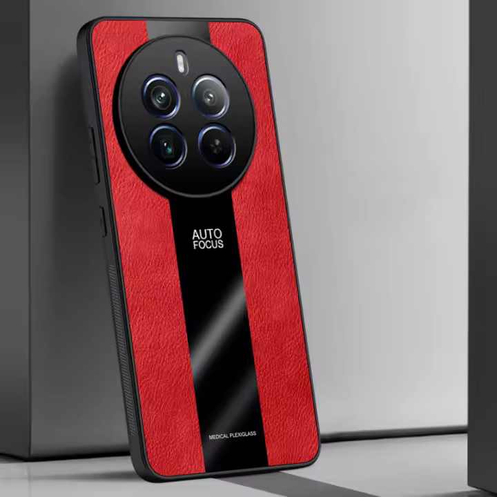 Funda de cuero para Realme 12 Pro + 5G, funda suave para teléfono, protección para cámara - 1