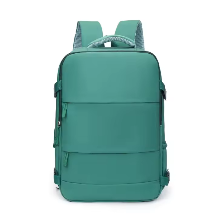Mochila ligera para mujer, mochila escolar portátil de gran capacidad para estudiantes, mochila impermeable de viaje para ordenador portátil de color sólido - 1
