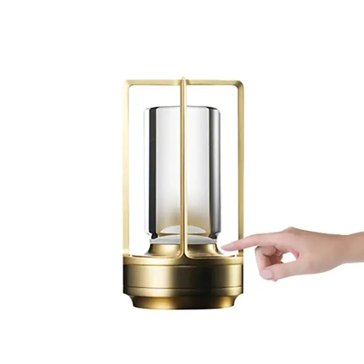 Lámpara de Mesa LED con Sensor Táctil Recargable, Ajustable a 3 Colores, Luz Ambiental Creativa para Decoración de Habitación - 1