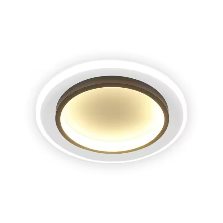CBJKTX Lámpara de techo LED blanca de 14W, lámpara redonda para pasillo, 3000K, blanco cálido, diseño moderno, lámpara para pasillo de 23,5 cm para cocina y sala de estar - 1