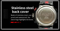 Reloj de Pulsera Deportivo SMAEL con Movimiento de Cuarzo y LED Alarma Militar para Hombres Resistente al Agua Material TPU+Plástico Bucle de 210mm - details 11