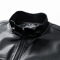 Chaqueta de Cuero CHAIFENKO para Hombres Versátil y Elegante con Cuello de Soporte - details 5
