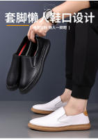 Zapatos de los hombres de primavera de un pedal zapatos casuales de suela suave mocasines de piel de vaca transpirable versátil cuero beanie zapatos - details 6