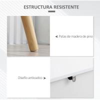 Buffet 2 Puertas 1 Cajón Almacenaje Estudio Dormitorio Estilo Morno 98x39x815 cm Blanco - details 5