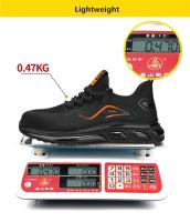Botas altas para hombre, zapatos de seguridad de cuero para trabajo con punta de acero y antiperforación, zapatos impermeables - details 3