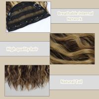 Extensiones de cabello con Clip de 18 pulgadas, permanente de maíz, pelo ondulado corto y rizado, peinado sin costuras, postizos gruesos invisibles - details 11