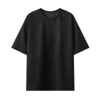 Camiseta Retro de Ante de Manga Corta Ajuste Suelto Vintage para Hombres y Mujeres - details 4