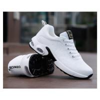 Zapatillas de deporte de moda para mujer, zapatos de tenis transpirables de malla con cojín de aire, fondo suave, para correr al aire libre - details 12