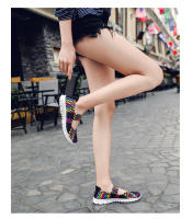Verano Mujer transpirable caminar correr deporte mujeres zapatos tejidos antideslizantes hechos a mano tejido zapatos planos ligeros zapatos de madre - details 21