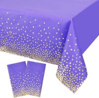 Mantel desechable de plástico, cubierta rectangular para mesa de fiesta, azul, dorado, impermeable, suministros de Decoración de cumpleaños y boda - details 3