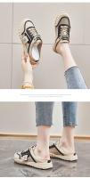 Malla zapatos de las mujeres de verano de las mujeres de fondo plano antideslizante perezoso bolsa de un pedal sandalias de cabeza bolsa cabeza media zapatillas fuera - details 12