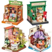 Robotime Rolife casa en miniatura para niños, 4 tipos de hermosos juguetes de madera de diseño para niñas, juegos de construcción con familia - details 4