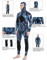 Traje de neopreno de camuflaje de 3mm con capucha de fisión de manga larga 2 piezas de neopreno sumergible para hombres traje de buceo impermeable que mantiene el calor - details 8