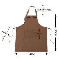 Delantales de cocina de lona para hombre y mujer, delantal de trabajo de Chef para parrilla, restaurante, Bar, tienda, cafés, Chef, camarero - details 5
