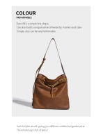 Bolso de gran capacidad de moda para mujer, nuevo bolso de hombro retro simple, bolso de viaje. - details 8