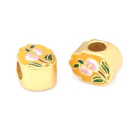 Pulseras de Brass Dorado Mate 4PCS Grande Agujero Abalorios para Hacer Joyas DIY - details 42