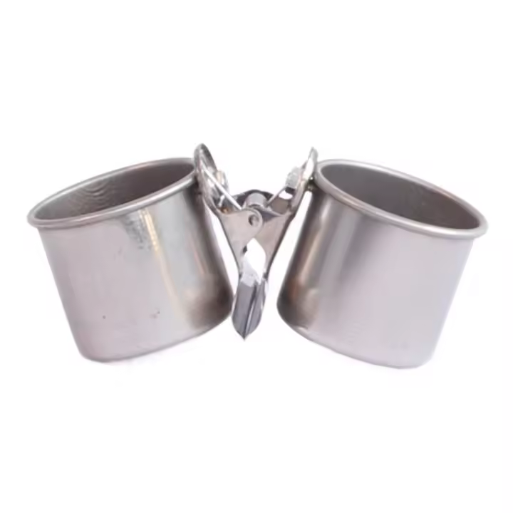 Contenedor de comida para pájaros 2 en 1 desmontable con Clip, soporte para comida de loros, cuenco de alimentación de agua para loros de gran capacidad de acero inoxidable - 1