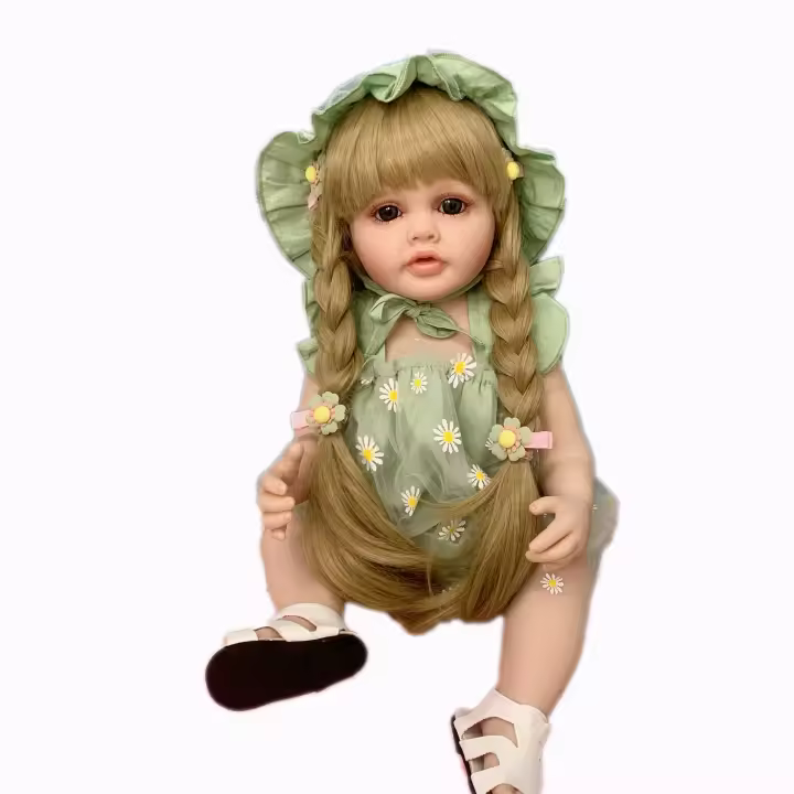 BZDOLL-Muñeca de bebé Reborn de silicona de cuerpo completo, juguete realista de 55 CM y 22 pulgadas, princesa recién nacida, vestido hermoso, regalo para niña - 1