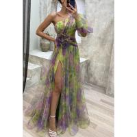 Vestido Elegante de Malla Multifuncional para Mujer Estilo Descubierto con Hombros - details 9