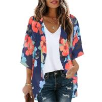Verano largo wy Cover Up Tops Kimono Cardigan abrigo prendas de vestir blusa Bohemian Bikini Hawaii gasa camisa fiesta en la playa - details 1