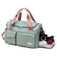 Bolsa de fitness, bolsa grande con compartimento para zapatos y compartimento húmedo, bolso de fitness impermeable para ejercicio, bolsa de viaje de gran capacidad con múltiples bolsillos, diseño duradero impermeable, separación de ropa seca y húmeda - details 2