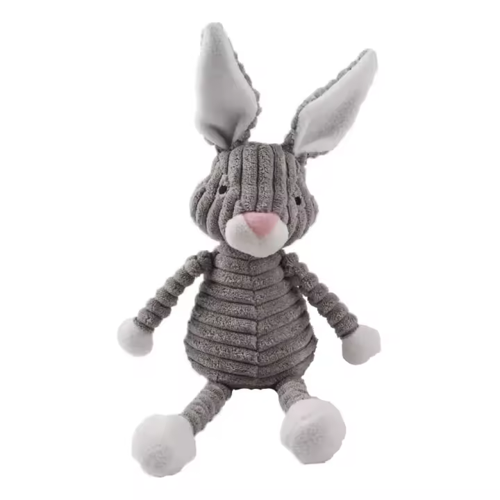 Juguetes de peluche para perros de pana para perros pequeños y medianos, juguete chirriante para perros, juguete para masticar resistente a mordeduras, Limpieza de dientes molares, juguetes para cachorros - 1