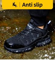 Zapatos De Seguridad Para El Trabajo Con Cojín De Aire Para Hombre Y Mujer, Zapatillas De Trabajo Transpirables, Con Punta De Acero, Calzado Protector De Seguridad Antiperforación, Verano - details 6