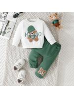 Conjunto de Ropa para Bebé de 3 a 24 Meses Camiseta de Manga Larga con Estampado de Osito de Dibujos Animados Pantalones Azules Marinos Juego de Ropa Infantil - details 14