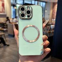 Chapado de lujo para funda magnética para iPhone 16 15 14 13 12 11 Pro 15ProMax funda protectora de silicona - details 3