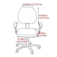 2 unids/set fundas para sillas de oficina divididas fundas elásticas para sillas de ordenador funda antipolvo Universal para sillas de oficina de color sólido - details 1