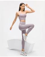 SHINBENE-Top corto de entrenamiento para mujer, sostén deportivo de nailon suave, acolchado, a prueba de sudor, con sujetador incorporado - details 2