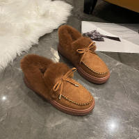 Botas de nieve de terciopelo para mujer, botines cálidos de felpa con cordones, zapatillas suaves, zapatos cómodos de algodón, invierno, 2023 - details 25